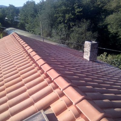 Tejado de madera en mujika Vizcaya