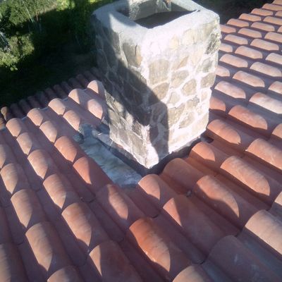 Remate de chimenea con plomo