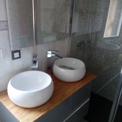 Mueble de lavabo con doble seno