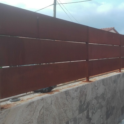 Valla de acero corten