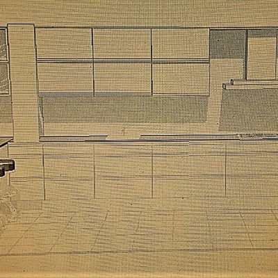 Diseño con modelo en 3D de cocina