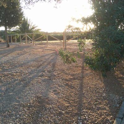 Crecado de madera para delimitar el césped