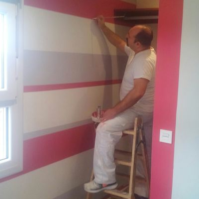 Decoración de pared  tres colores