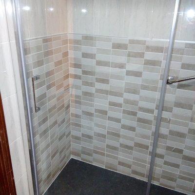 Plato ducha con mampara cristal 4mm