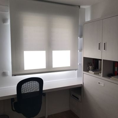 Estor Enrollable screen factor de abertura 3% color blanco