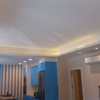 techo de pladur con candileja para iluminacion led