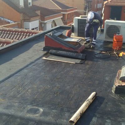 Impermeabilización azotea durante