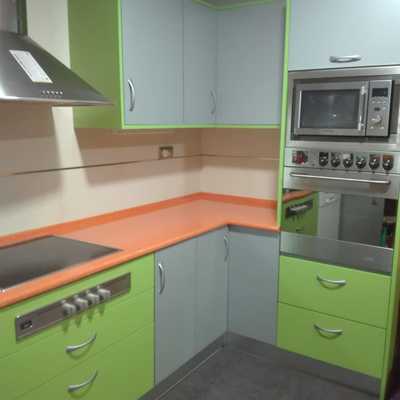 Cocina en tres colores super chula