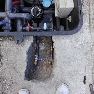 Instalación de llave de corte en entrada a depuradora