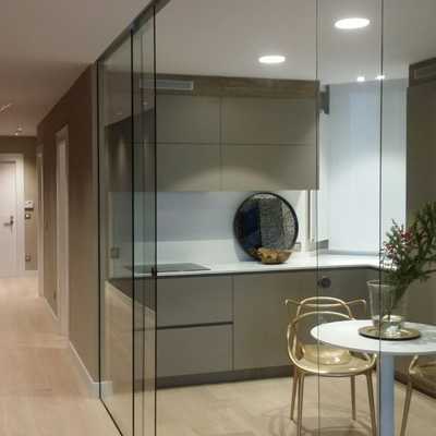 cocina con mamparas