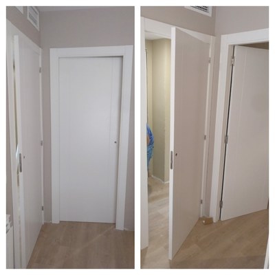 Instalación suelo laminado AC5 FINfloor y puertas lacadas
