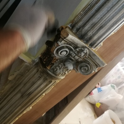 Envejecido sobre molde de escayola