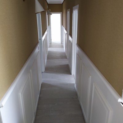 LACADO DE FRENTE,COLOCACION DE PAPEL Y COLOCACION DE MOLDURA ORAK