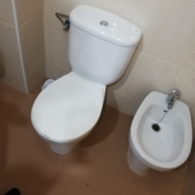 Antes de limpiar baño