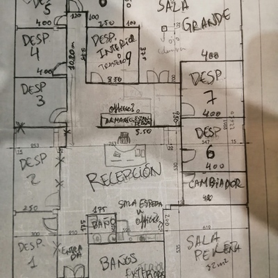 Croquis redistribuciòn local oficinas.