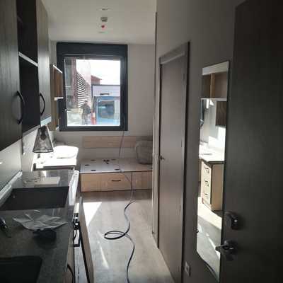 Obras piso piloto Student Housig