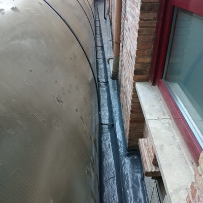 Impermeabilización de canalón oculto