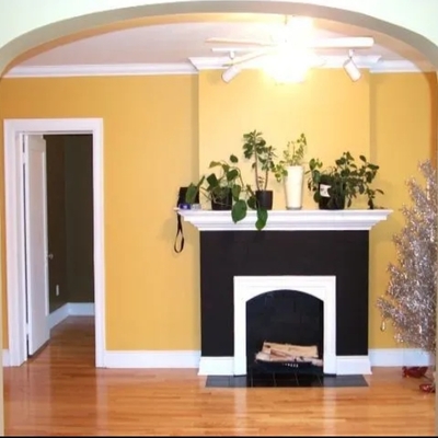 Hermoso ambiente con chimenea