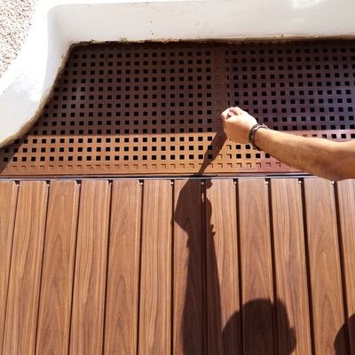 Tarima y estructura metálica