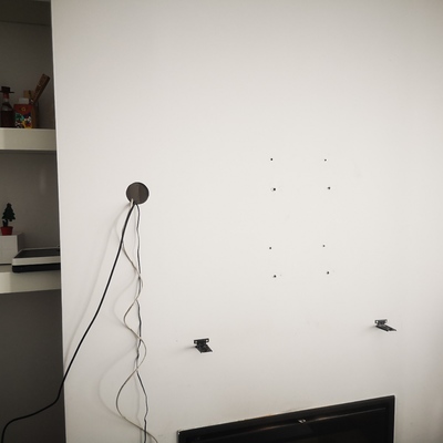 Hacer rosa para pasar cable