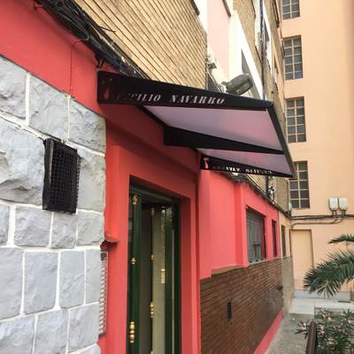 Tejadillo acero y policarbonato con luz led