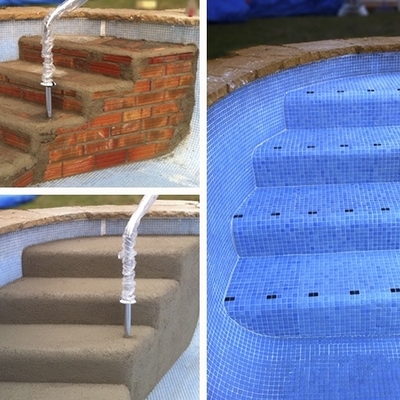 Construcción escalera obra