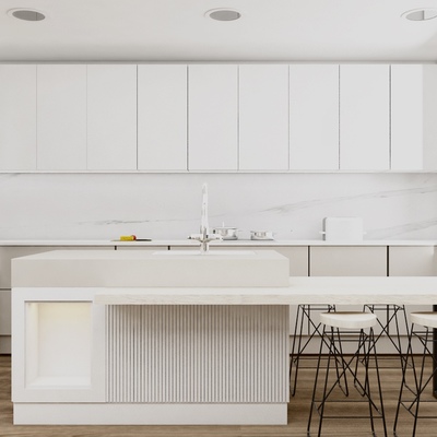 Cocina confortable y elegante.