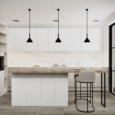 Cocina ligera y funcional.