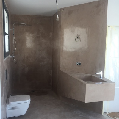 Baño integrado microcemento