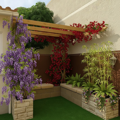 Pérgolas y jardines minimalista