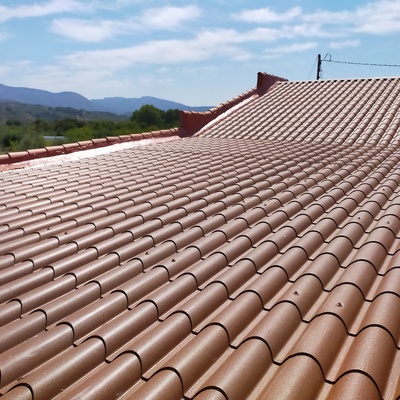 Sobre tejado de uralita