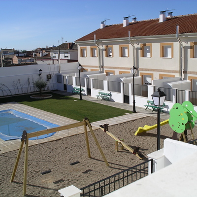 Patio interior viviendas adosadas unifamiliares