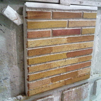 Imitación de ladrillo de colores de pigmentos naturales