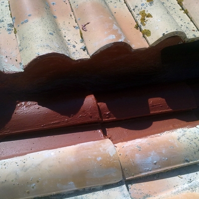 Impermeabilización en la unión de 2 tejados