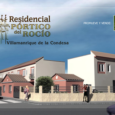 Infografia del exterior de viviendas en Villamanrrique de la condesa, Sevilla