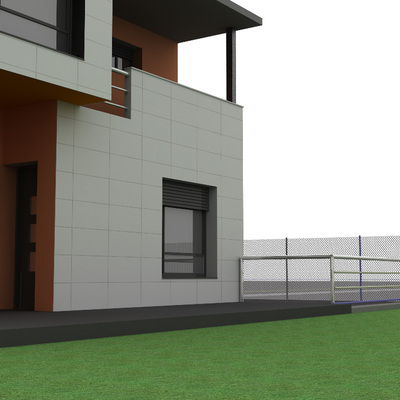 Infografía exterior unifamiliar