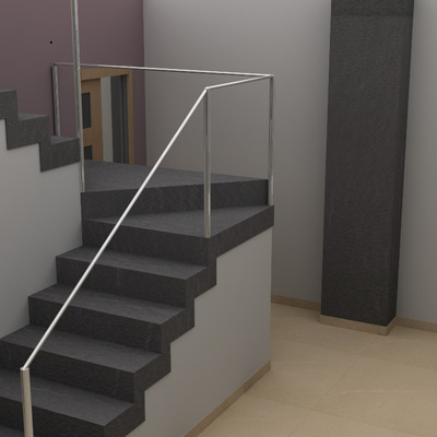 Infografía interior escalera