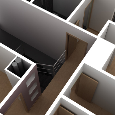 Infografía interior vivienda