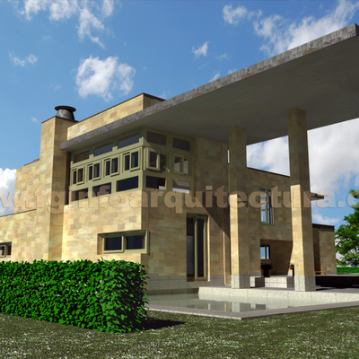 Infografía 3d villa