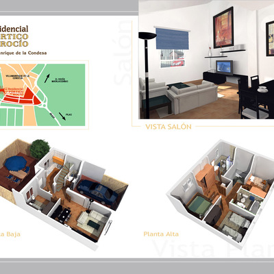 infografias del interior de viviendas en Villamanrrique de la condesa, Sevilla