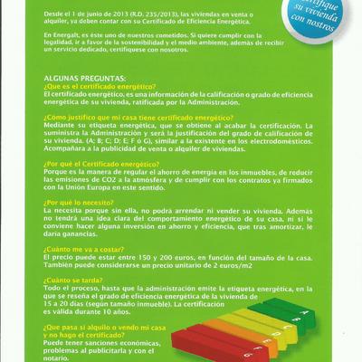 Certificaciones eficiciencia energética CEE. Información general.