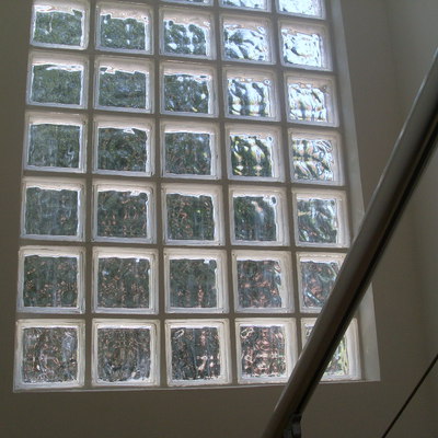 instalacion de bloques de cristal