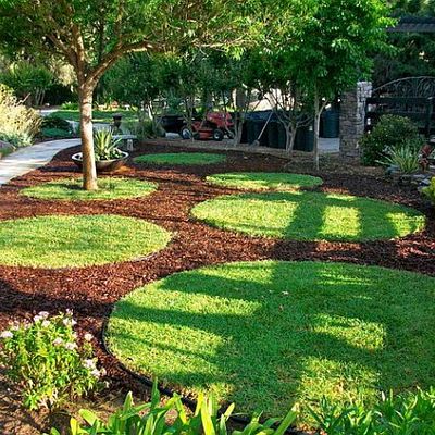 Combinación cesped y relleno.