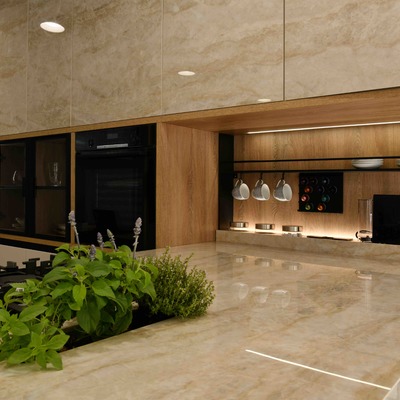 Detalle jardinera en bancada