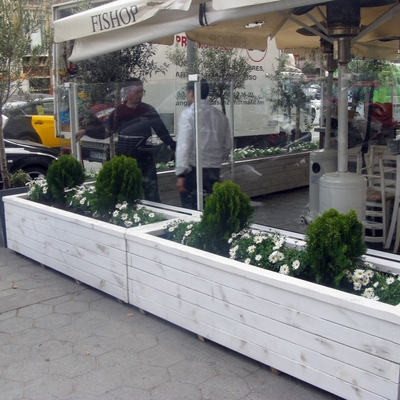 jardineras y mamparas cristal