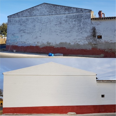 Nave blanqueada con CAL