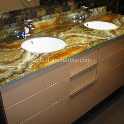 Lavabo de cristal con protección al rayado