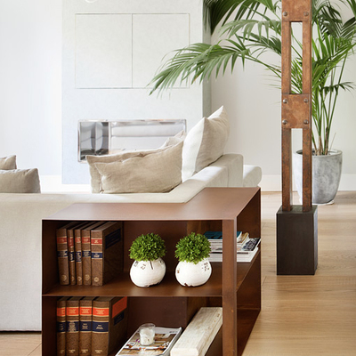 Librería acero corten