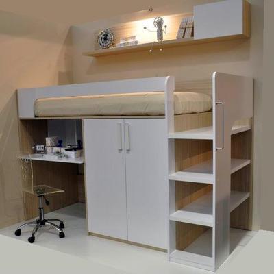 litera juvenil con armario y escritorio