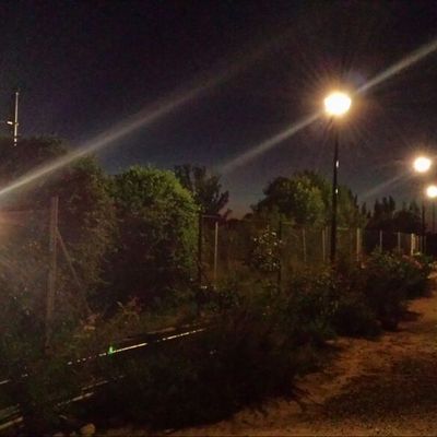 Luz para camino en finca rustica